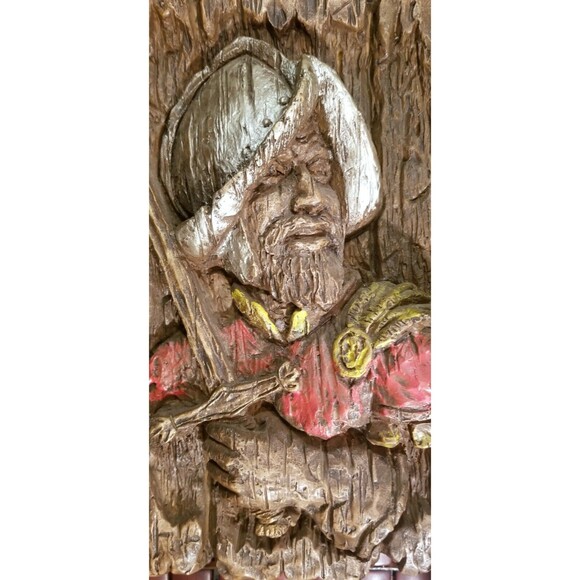 Vintage 1968 Conquistador Wall Plaque 15”x11” Universal Statuary Corp Chicago - Picture 2 of 4